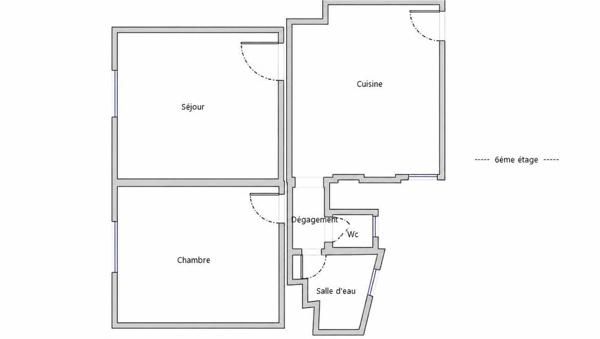 Appartement à vendre 2 pièces 39,77 m² Levallois-Perret