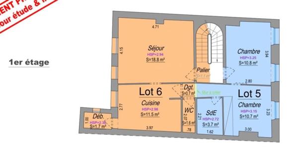 Appartement de type 2 pièces à Saint Seurin