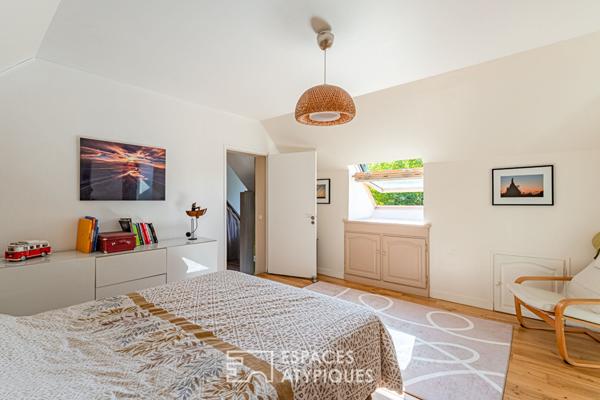 Maison en bord de Seine avec terrasses et jardin bucolique