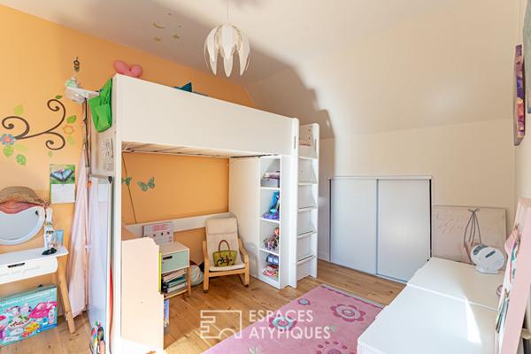 Maison en bord de Seine avec terrasses et jardin bucolique