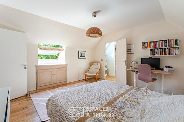 Maison en bord de Seine avec terrasses et jardin bucolique