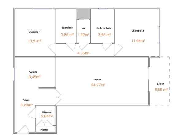 Appartement à vendre 3 pièces 80 m² Charleville-Mézières