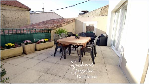 Appartement T3, lumineux, climatisé avec garage et terrasse
