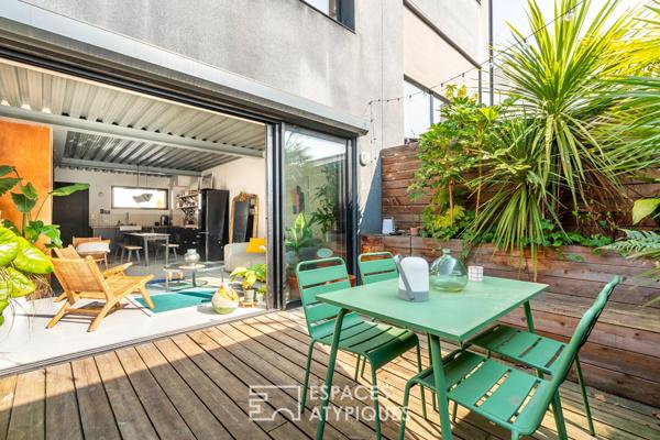 Maison d’architecte avec patio et rooftop