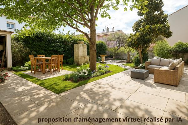 Maison 3 faces avec jardin