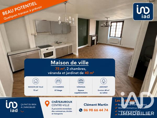 Maison à vendre 4 pièces 75 m² Châteauroux