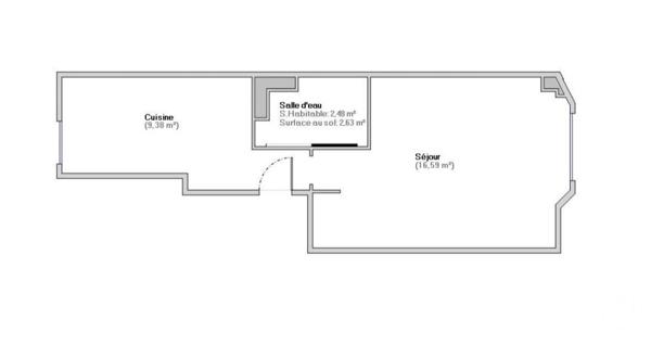 Appartement F2 à vendre  2 pièces - 28,45 m2 CHARENTON LE PONT - 94