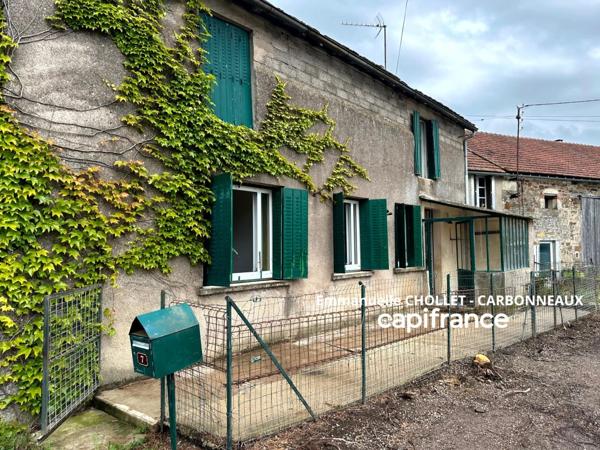 MAISON DE VILLAGE 90 m² HABITABLES + GRENIER AMÉNAGEABLE 37 m² + GRANGE 135 m² + TERRAIN 1 012 m²