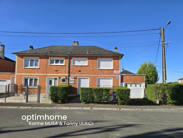 HIRSON (02) - 🏡 Vente maison semi-individuelle, avec 3 chambres 🛏️🛏️🛏️, garage 🚗 et jardin ☘️