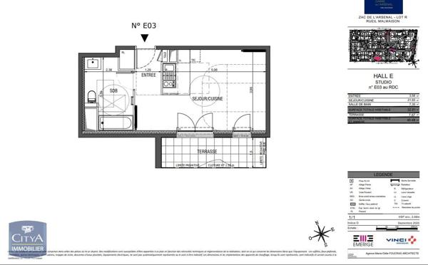 Appartement à louer 1 pièce 32.81m² Rueil-Malmaison (92500)