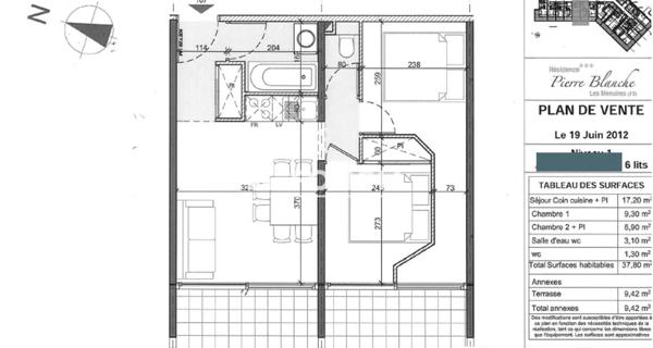 À vendre Studio 37.8 m² - Les Belleville 73440