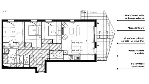 Appartement à vendre 4 pièces 92 m² Ville-la-Grand