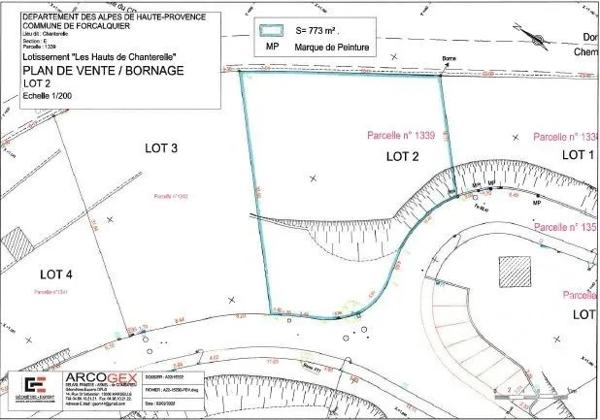 Terrain à vendre  773 m 2   FORCALQUIER  - 04