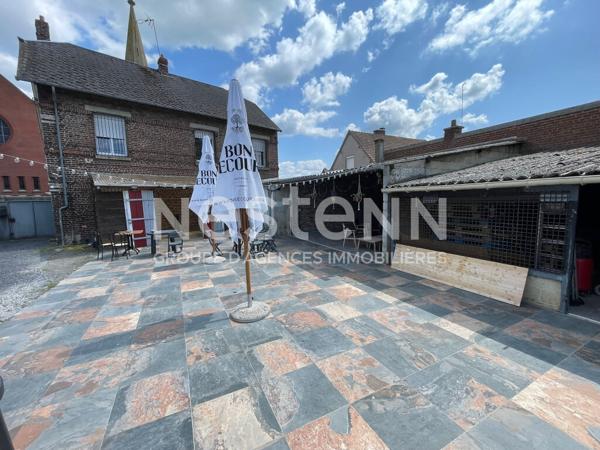 IMMEUBLE A VENDRE A TERGNIER - (02700 QUESSY) - SPECIAL INVESTISSEUR - LOCAL COMMERCIAL AU REZ DE CHAUSSEE ET LOGEMENTS A L'ETAGE