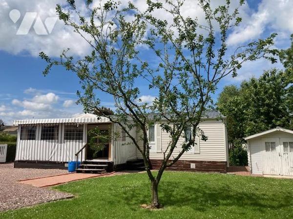 Dozule, dans parc résidentiel avec terrain en propriété, mobil 'home sur 500m² de jardin