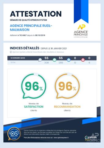 Appartement Rueil Malmaison 2 pièce(s) 56.49 m² 350 000 € ** - Référence 15034