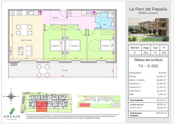 Programme Neuf - Appartements avec terrasse - Le Parc Papalia Lucciana