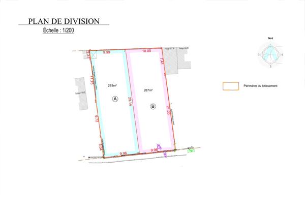 Palaiseau (91120) PALAISEAU - TERRAIN A BÂTIR VIABILISÉ - LOT A ou LOT B AU CHOIX - 293 M2 - CLOS ET PLAT