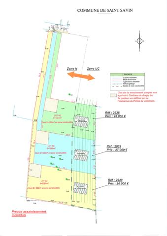 ST SAVIN TERRAIN A BATIR Lot B2 pour 1988 m² Saint-Savin (33920)