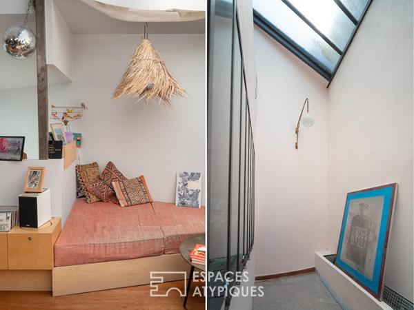 Loft avec terrasse dans un ancien atelier