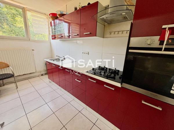 Appart.75m2 T4, 3CH, terrasse, garage,parking,cave