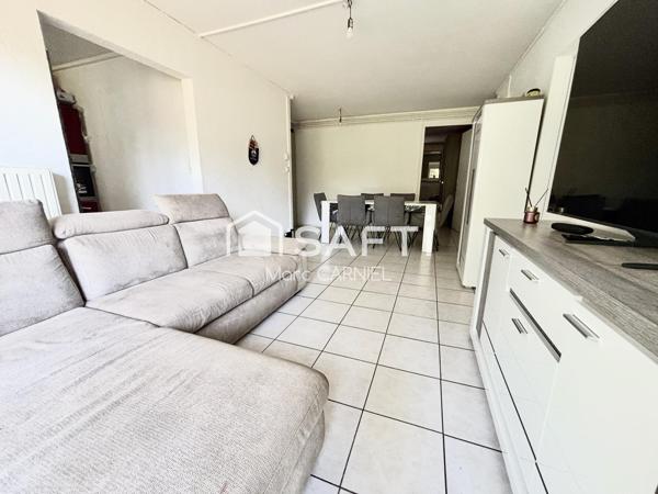 Appart.75m2 T4, 3CH, terrasse, garage,parking,cave
