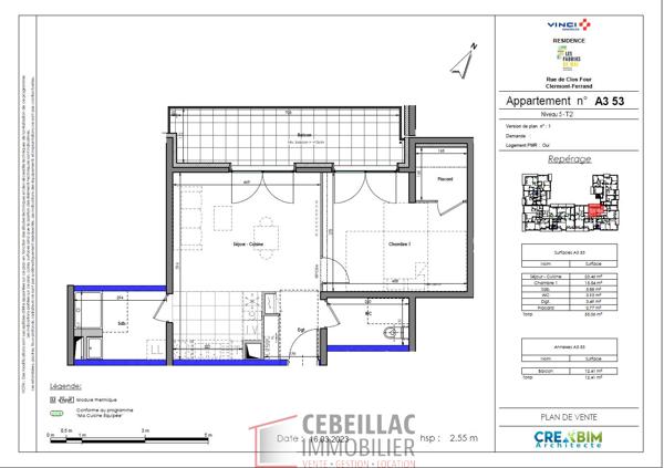 Appartement T2 Résidence 2024 - Plafonnement LLI