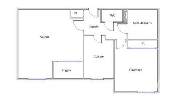 Appartement F2 à vendre  2 pièces - 49,31 m2 MONTPELLIER - 34