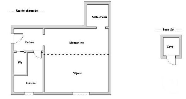 Appartement F1 à vendre  1 pièce - 21,91 m2 MONTROUGE - 92