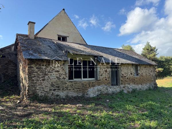 Domaine boisé de 26 ha avec ancien corps de ferme en Haut-Anjou