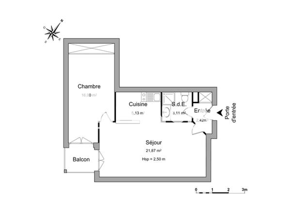 Location Appartement 2 pièces 48.53 m² - 11 RUE DU DONON Strasbourg 67200
