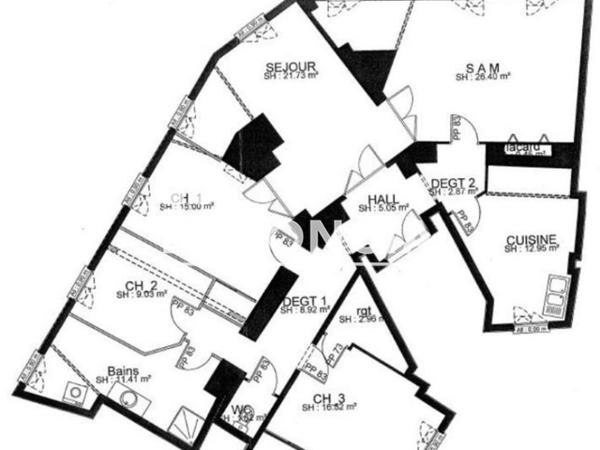 Location Appartement 5 pièces 133.89 m² - 4 RUE DE SERRE Nancy 54000