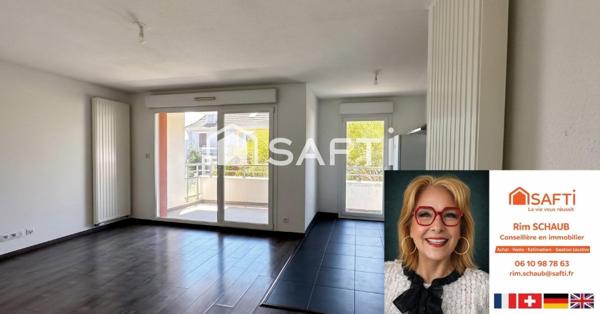 Appartement F3 centre-ville Saint-Louis – Garage, parking & balcon