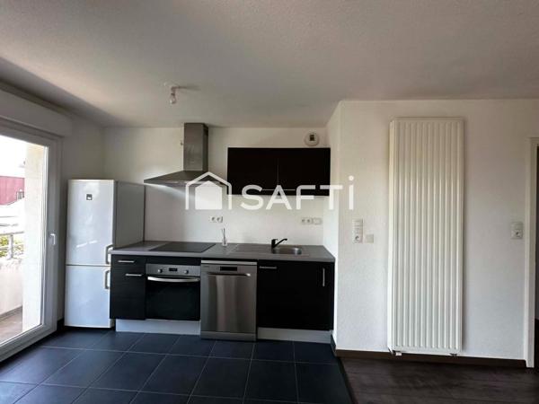 Appartement F3 centre-ville Saint-Louis – Garage, parking & balcon