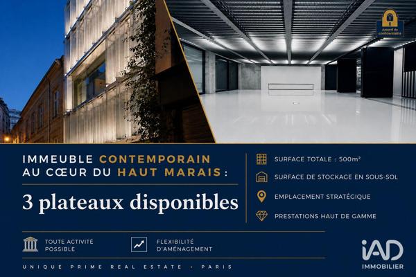 Location murs commerciaux  500 m² Paris 3