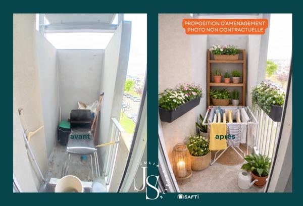 T3 lumineux avec balcon, cave et ascenseur