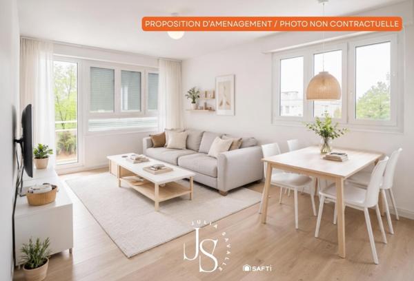 T3 lumineux avec balcon, cave et ascenseur