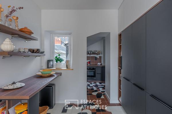 Duplex d’exception rénové – vue unique sur Passage Pommeraye