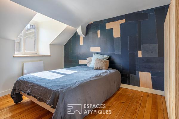 Duplex d’exception rénové – vue unique sur Passage Pommeraye