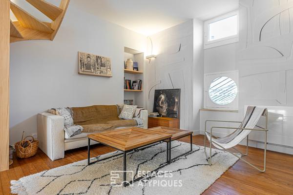 Duplex d’exception rénové – vue unique sur Passage Pommeraye
