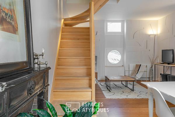 Duplex d’exception rénové – vue unique sur Passage Pommeraye