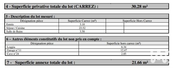 Appartement à vendre 2 pièces 36,62 m² Lyon 3