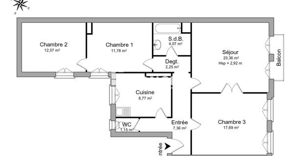 Location Appartement 4 pièces 85.5 m² - Strasbourg 67100
