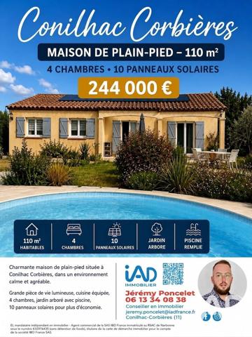 Maison à vendre 5 pièces 110 m² Conilhac-Corbières