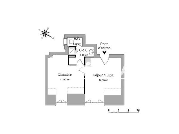 Location Appartement 2 pièces 30.77 m² - 41 RUE DU FAUBOURG DE PIERRE Strasbourg 67000