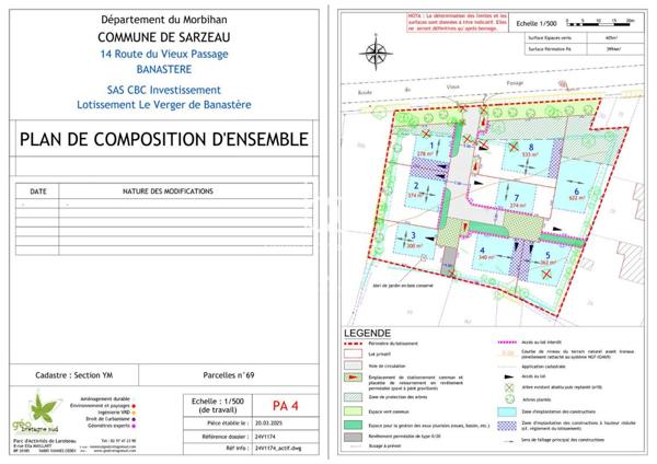 SARZEAU Terrain 533 m²