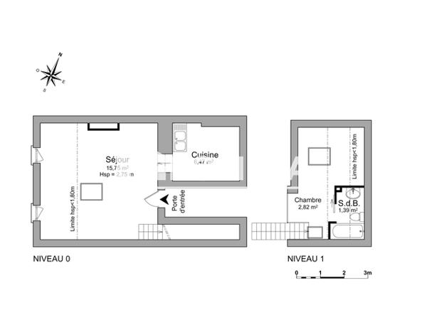 Location Appartement 2 pièces 26.43 m² - 119-121 RUE SAINT DIZIER Nancy 54000