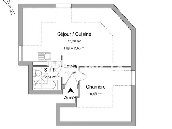 Location Appartement 2 pièces 25.94 m² - 75 RUE DE METZ Talange 57525
