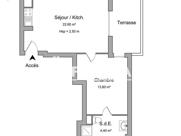 Location Appartement 2 pièces 40.8 m² - 4 AVENUE RAOUL FOLLERAU Marseille 13011