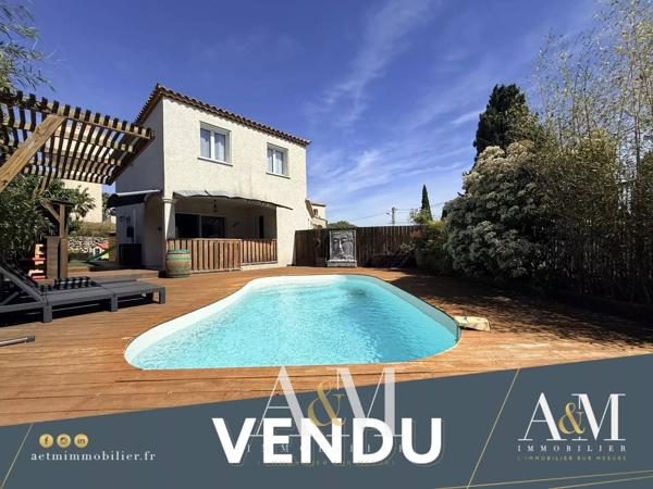 Maison T4 98 m² + garage + piscine /413 m²